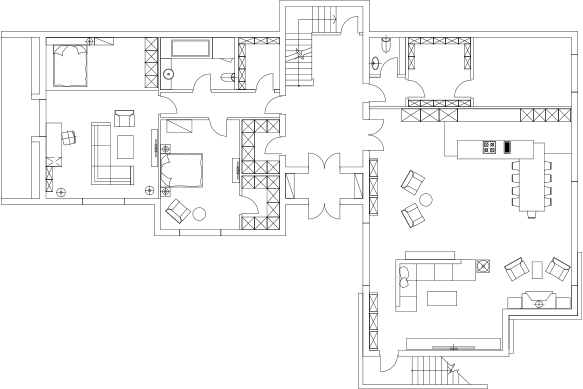 رستوران گردان با چهار اتاق 20 متری در دو طبقه